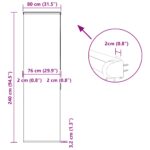 vidaXL Sprchová roleta s kazetou, 80x240 cm, šírka látky 76 cm – Obrázok 12
