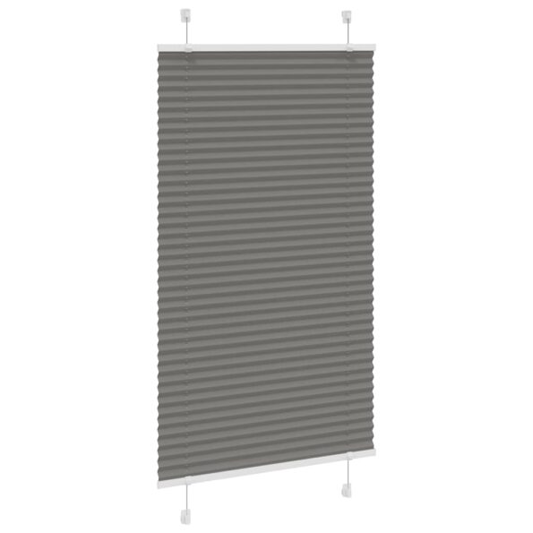 vidaXL plisovaná roleta antracit 75x100 cm Šírka látky 74,4 cm – Obrázok 3