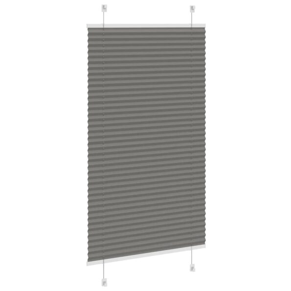 vidaXL plisovaná roleta antracit 75x100 cm Šírka látky 74,4 cm – Obrázok 4