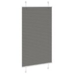vidaXL plisovaná roleta antracitová 80x100 cm Šírka látky 79,4 cm – Obrázok 3