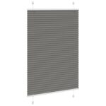 vidaXL plisovaná roleta antracitová 85x100 cm Šírka látky 84,4 cm – Obrázok 3