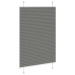 vidaXL plisovaná roleta antracitová 85x100 cm Šírka látky 84,4 cm – Obrázok 4