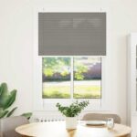 vidaXL plisovaná roleta antracitová 85x100 cm Šírka látky 84,4 cm