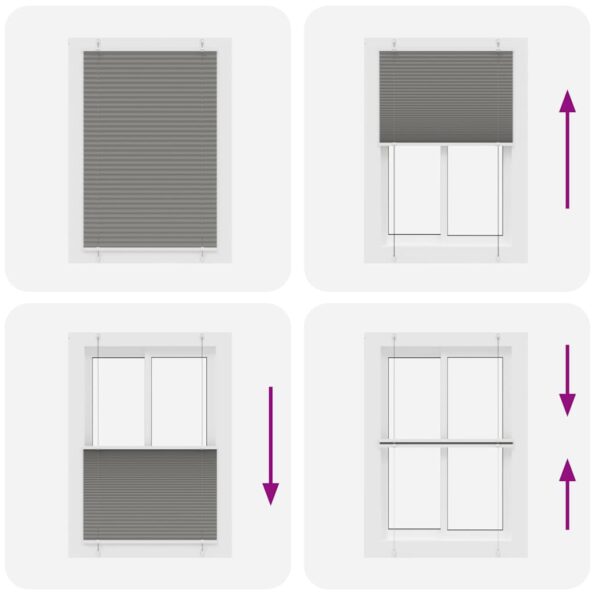 vidaXL plisovaná roleta antracitová 100x100 cm Šírka látky 99,4 cm – Obrázok 7