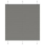 vidaXL plisovaná roleta antracitová 120x100 cm Šírka látky 119,4 cm – Obrázok 2