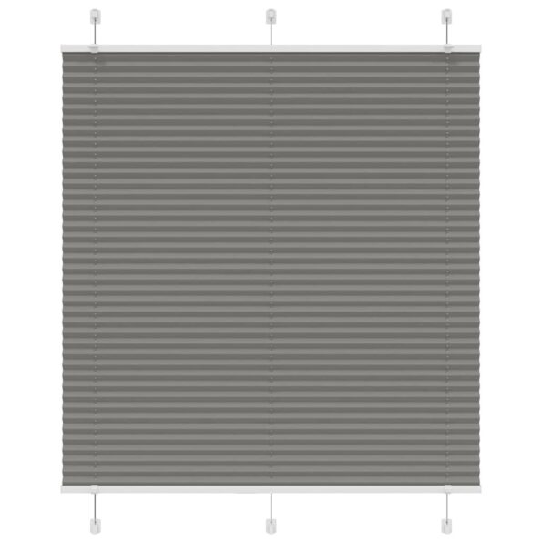 vidaXL plisovaná roleta antracitová 120x100 cm Šírka látky 119,4 cm – Obrázok 2