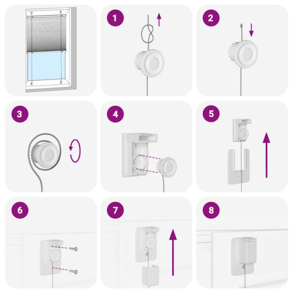 vidaXL plisovaná roleta antracitová 60x150 cm Šírka látky 59,4 cm – Obrázok 6