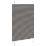 vidaXL plisovaná roleta antracitová 90x150 cm Šírka látky 89,4 cm – Obrázok 4