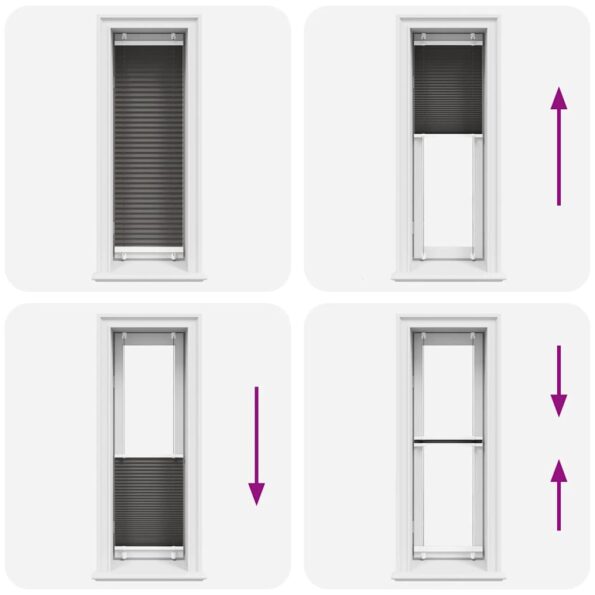 vidaXL plisovaná roleta čierna 45x100 cm Šírka látky 44,4 cm – Obrázok 7