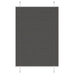 vidaXL plisovaná roleta čierna 85x100 cm Šírka látky 84,4 cm