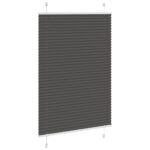 vidaXL plisovaná roleta čierna 90x150 cm Šírka látky 89,4 cm – Obrázok 3
