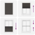 vidaXL plisovaná roleta čierna 90x150 cm Šírka látky 89,4 cm – Obrázok 7