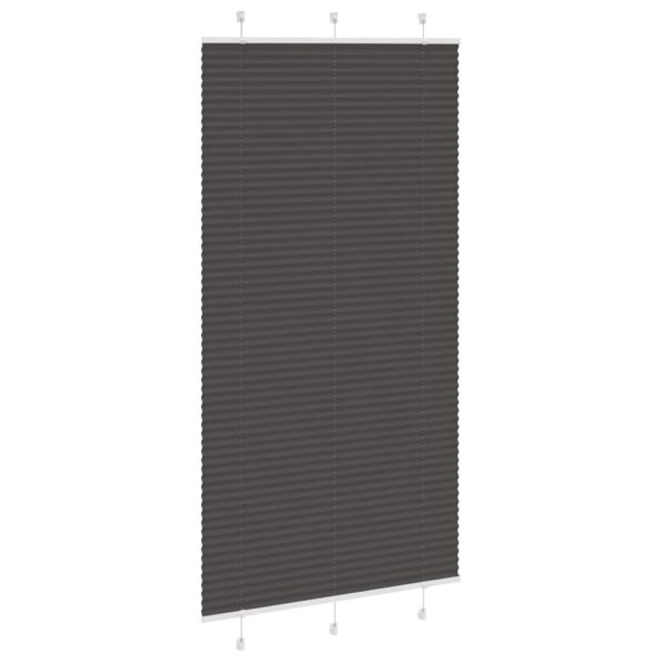 vidaXL plisovaná roleta čierna 105x200 cm Šírka látky 104,4 cm – Obrázok 3