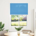 vidaXL plisovaná roleta modrá 95x150 cm Šírka látky 94,4 cm – Obrázok 2
