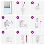 vidaXL plisovaná roleta modrá 105x150 cm Šírka látky 104,4 cm – Obrázok 7