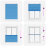 vidaXL plisovaná roleta modrá 105x150 cm Šírka látky 104,4 cm – Obrázok 8