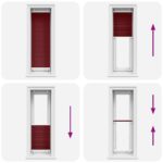 vidaXL plisovaná roleta Bordeaux červená 40x150 cm Šírka látky 39,4 cm – Obrázok 5