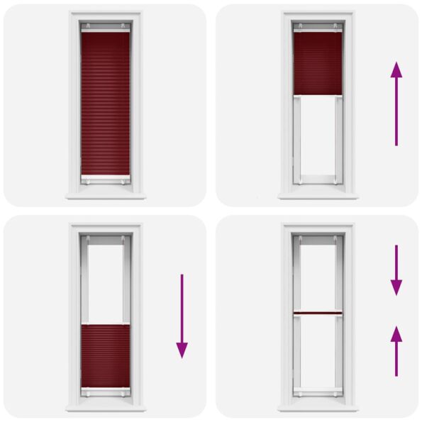 vidaXL plisovaná roleta Bordeaux červená 40x150 cm Šírka látky 39,4 cm – Obrázok 5