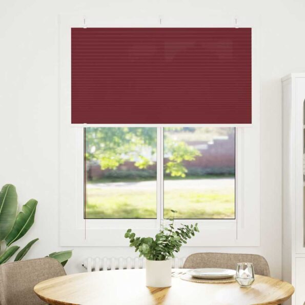 VXL8721158355478_g_en_hd_1.jpg vidaXL plisovaná roleta Bordeaux červená 105x150 cm Šírka látky – Obrázok 2