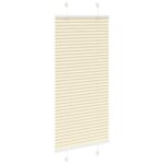 vidaXL plisovaná roleta krémová 65x100 cm Šírka látky 64,4 cm – Obrázok 3