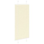 vidaXL plisovaná roleta krémová 65x100 cm Šírka látky 64,4 cm – Obrázok 4