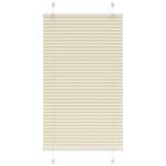 vidaXL plisovaná roleta krémová 75x100 cm Šírka látky 74,4 cm