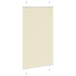 vidaXL plisovaná roleta krémová 75x100 cm Šírka látky 74,4 cm – Obrázok 3
