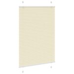 vidaXL plisovaná roleta krémová 85x100 cm Šírka látky 84,4 cm – Obrázok 3