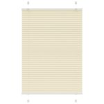 vidaXL plisovaná roleta krémová 85x100 cm Šírka látky 84,4 cm – Obrázok 4