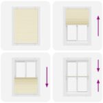 vidaXL plisovaná roleta krémová 95x100 cm Šírka látky 94,4 cm – Obrázok 5