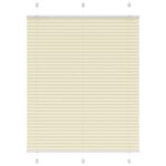 vidaXL plisovaná roleta krémová 110x100 cm Šírka látky 109,4 cm
