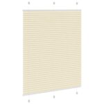 vidaXL plisovaná roleta krémová 110x100 cm Šírka látky 109,4 cm – Obrázok 4
