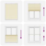 vidaXL plisovaná roleta krémová 110x100 cm Šírka látky 109,4 cm – Obrázok 5