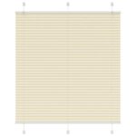 vidaXL plisovaná roleta krémová 120x100 cm Šírka látky 119,4 cm