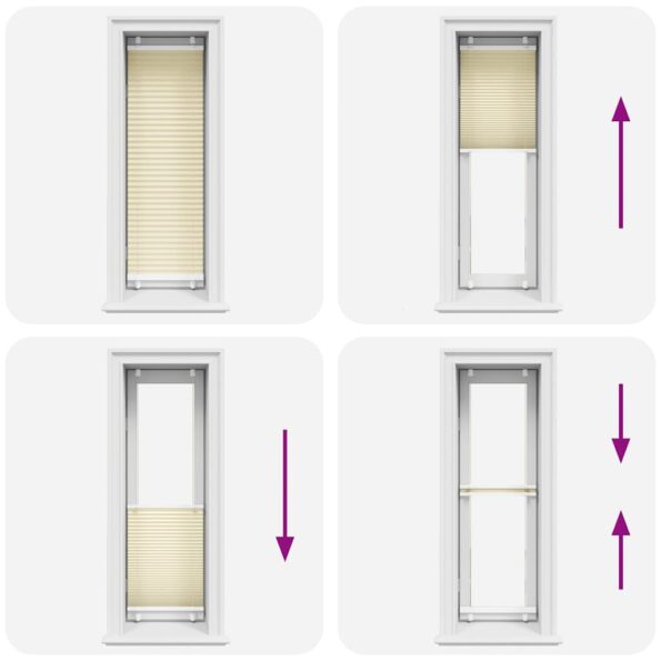 vidaXL plisovaná roleta krémová 45x150 cm Šírka látky 44,4 cm – Obrázok 6