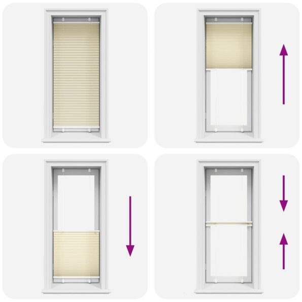 vidaXL plisovaná roleta krémová 55x150 cm Šírka látky 54,4 cm – Obrázok 5