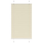 vidaXL plisovaná roleta krémová 75x150 cm Šírka látky 74,4 cm