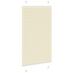 vidaXL plisovaná roleta krémová 80x150 cm Šírka látky 79,4 cm – Obrázok 4