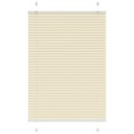 vidaXL plisovaná roleta krémová 85x150 cm Šírka látky 84,4 cm