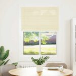 vidaXL plisovaná roleta krémová 85x150 cm Šírka látky 84,4 cm – Obrázok 2