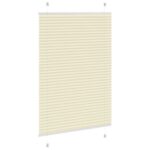 vidaXL plisovaná roleta krémová 85x150 cm Šírka látky 84,4 cm – Obrázok 4