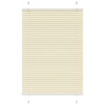 vidaXL plisovaná roleta krémová 95x150 cm Šírka látky 94,4 cm