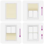 vidaXL plisovaná roleta krémová 95x150 cm Šírka látky 94,4 cm – Obrázok 5