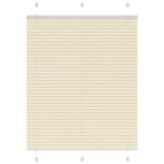 vidaXL plisovaná roleta krémová 110x150 cm Šírka látky 109,4 cm