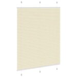 vidaXL plisovaná roleta krémová 110x150 cm Šírka látky 109,4 cm – Obrázok 4