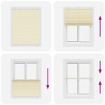 vidaXL plisovaná roleta krémová 110x150 cm Šírka látky 109,4 cm – Obrázok 5
