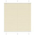vidaXL plisovaná roleta krémová 115x150 cm Šírka látky 114,4 cm