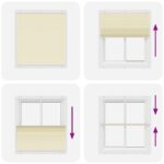 vidaXL plisovaná roleta krémová 115x150 cm Šírka látky 114,4 cm – Obrázok 5