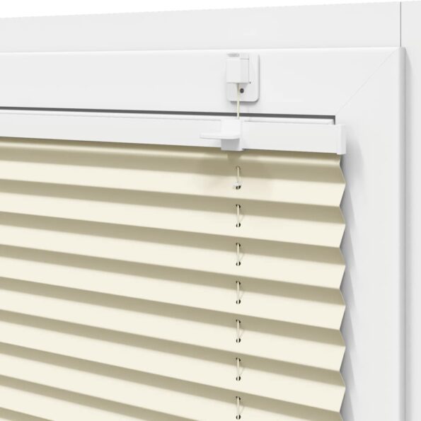 vidaXL plisovaná roleta krémová 115x150 cm Šírka látky 114,4 cm – Obrázok 10