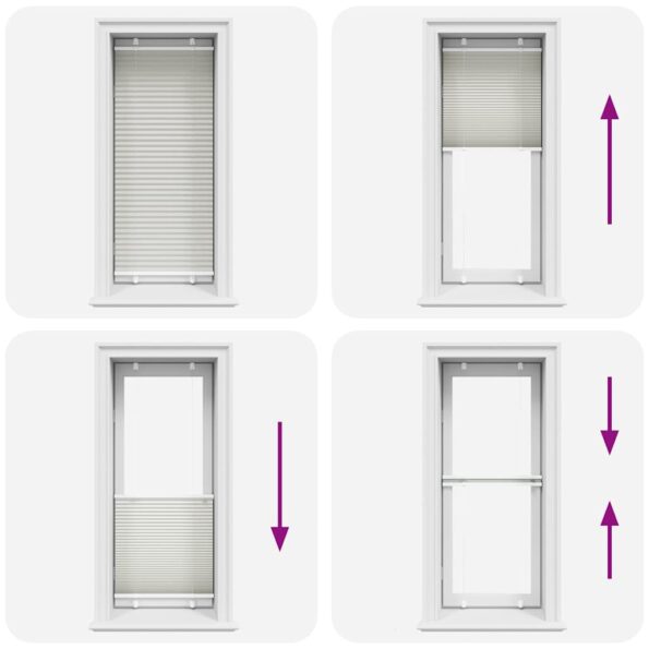 vidaXL plisovaná roleta svetlosivá 60x100 cm šírka látky 59,4 cm – Obrázok 5